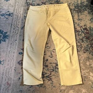 Jennifer Lopez Yellow Boyfriend crop Jeans size 4